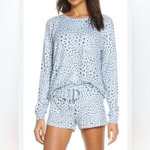 P.J. Salvage Gray Leopard Pajama Set